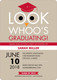 Red Owl Graduation Invitations Image 4 of 5